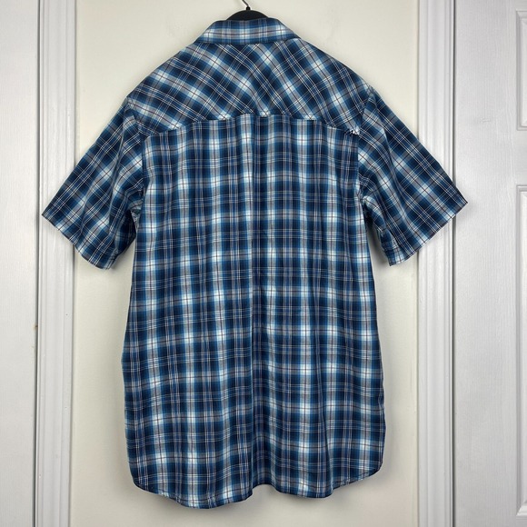 5.11 Tactical Breaker Mens M Cotton Conceal Carry Short Sleeve CCW Blue‎ Plaid - Picture 4 of 8